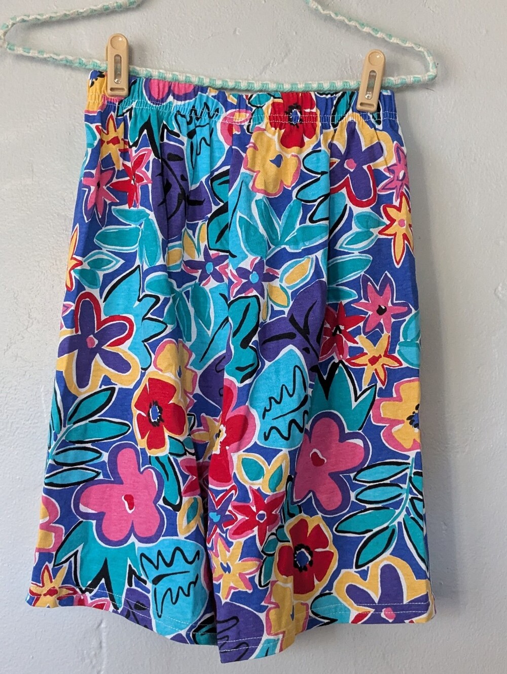 Vintage 90s Hanes Her Way Floral Shorts High Waist Cotton Pull On Small - Picture 4 of 4